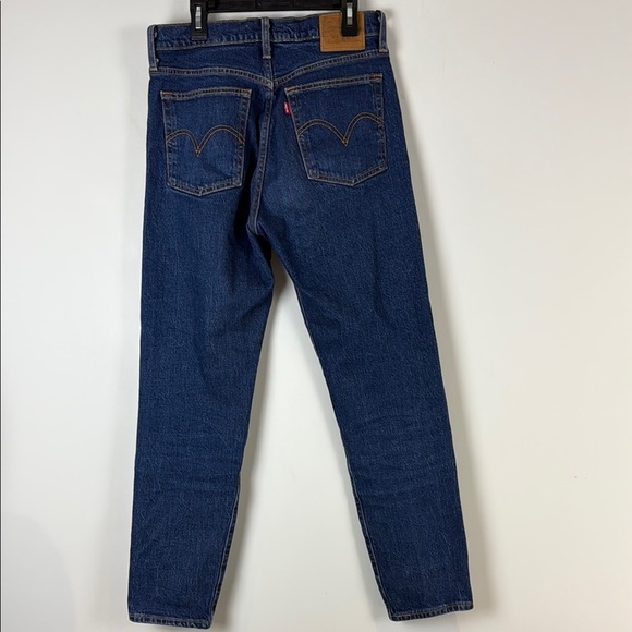 Levi's Wedgie Jeans Dark Blue Size 27 - Picture 4 of 9